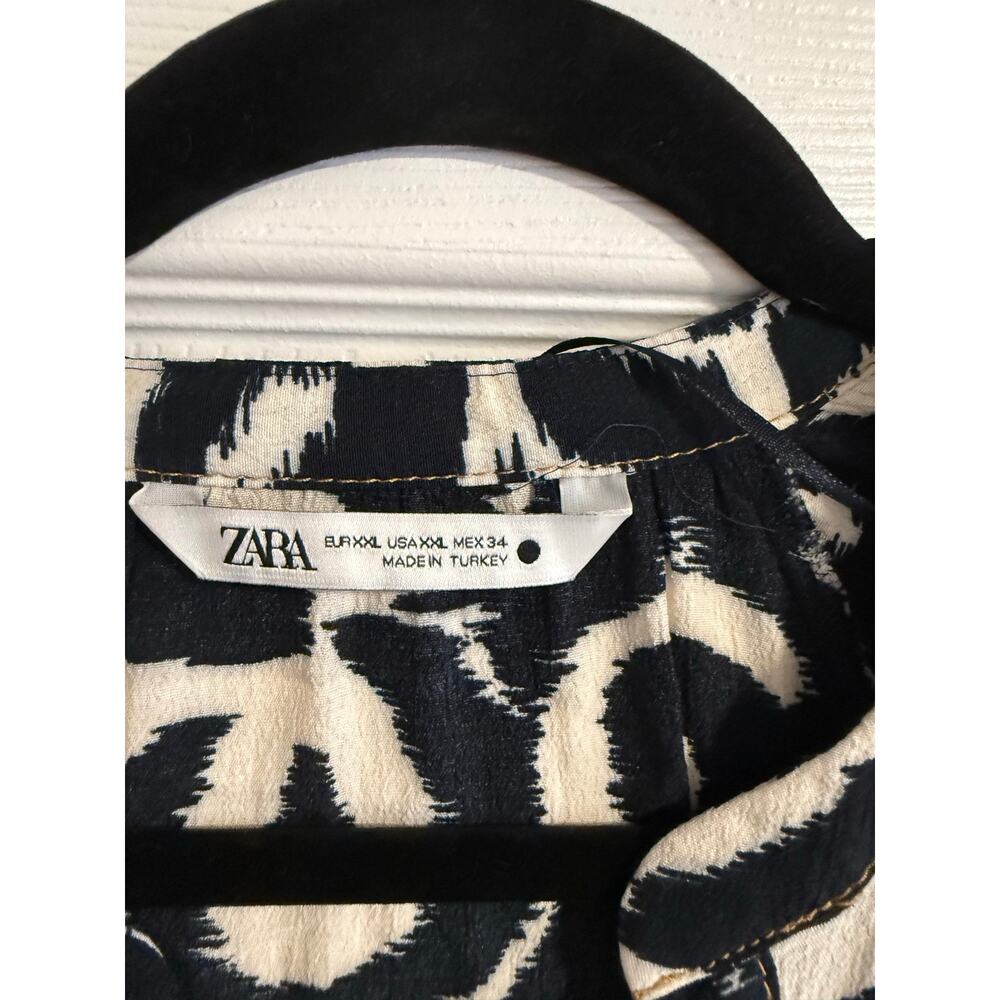 Zara Blue/White Button-Down Dress size XXL - Picture 4 of 6